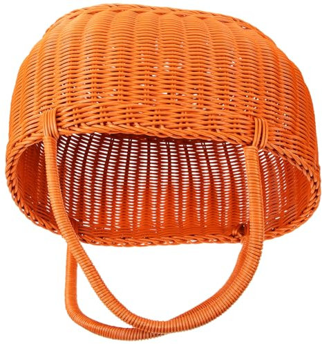AOKWAWALIY Einkaufskorb Hochzeit Blumenmädchenkorb Marktkörbe mit Griffen afrikanischer Marktkorb Weidenkorb Obstkörbe Brotkörbe Eierkorb Kunststoff Gemüse Organizer, DTYIMXA18Y0F4S273UB2008HC