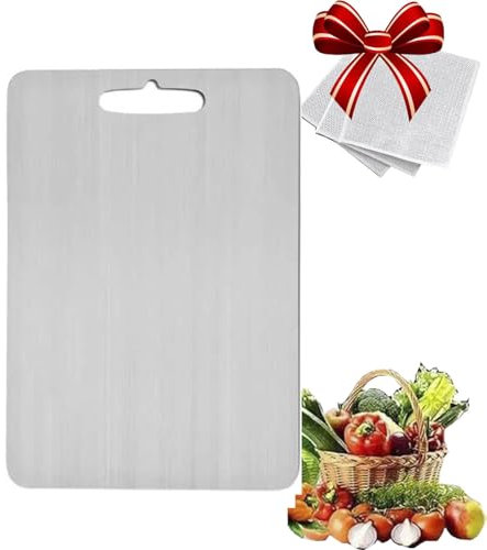 YSZBD Planche à découper en Titane, Planche à découper en Titane, Planche à découper en Titane, Assure Le goût Original des Aliments, Facile à Nettoyer sans impuretés,1pcs:34 * 23cm/13.4 * 9in