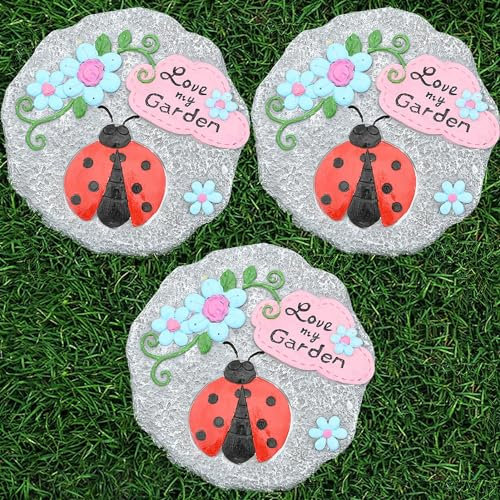 Marchepieds de jardin, marchepieds, Lot de 3 dalles de jardin rondes for aménagement paysager de jardin for tout-petits