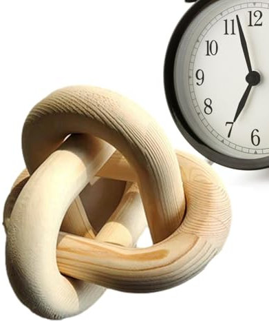 Wlikmjg Nodo decorativo in legno – decorazione da tavolo a 3 lilli per sala da pranzo, decorazione in casa per soggiorno, decorazione a nodi, decorazione a catena