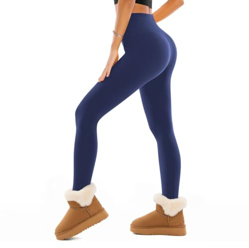 SINOPHANT Fleece Lined Leggings Women, Warm Thermal Winter | Soft Elastic High Waisted Thick Yoga Pants
