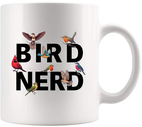 Bird Nerd Bird Lover Gifts For Women Men Ornithologists Bird Watching Gifts Bird Watchers Mug For Girlfriend Boyfriend Mom Dad Sister Friend Nature Lover Funny Coffee Ceramic Mug 11 oz White
