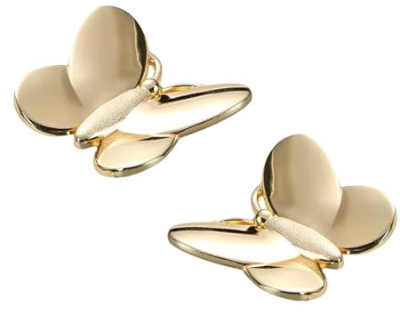 zcru004 Cuarto de Niños Aleación de Zinc Pomos de Puerta Tiradores para Muebles Tiradores para Armario Cajones Manijas Perilla Picaportes 2 Piezas (Gold,Butterfly)
