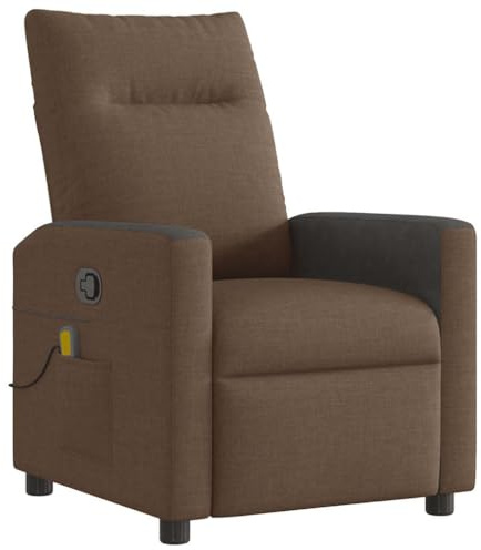 vidaXL Massagesessel Braun Stoff