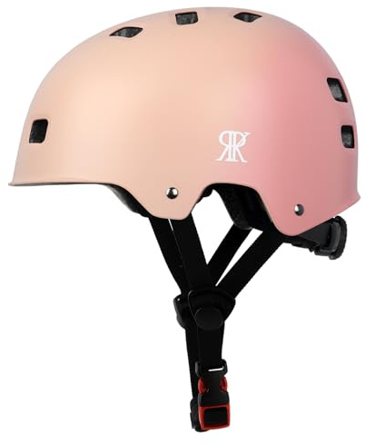 Youth Kids Bike Helmet, Skateboard Bicycle Helmet for Age 3-5-8-10-12-14 Teen Boys Girls Adjustable and Multi-Sport for Scooter Roller Skate (Peach Pink Gradient, Small)