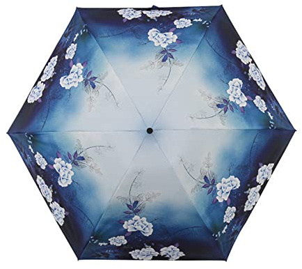 ZGYOZMNG Mini Mubrella Mini 5 Ombrellone Ombrellone Leggero Estivo Pieghevole Tascabile Stampa Floreale Piccolo Impermeabile da Spiaggia Articoli per la Casa - Stile 03