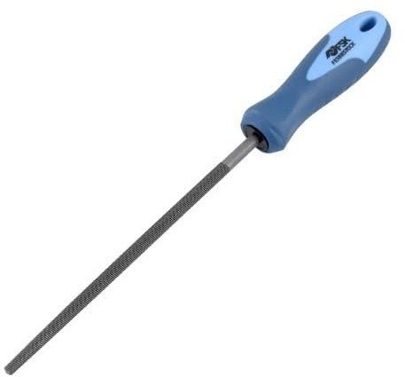 Lima redonda 250mm, diseño ergonómico, acero de alta resistencia, ideal para desbarbar, modelar y afilar superficies en metal y madera.