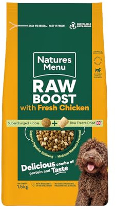 Natures Menu Raw boost Dry Food for Dogs with Fresh Chicken - 1,5kg