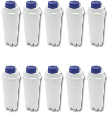 SOS Accessoire Lot de 10 Filtre à eau pour machines à café automatique DeLonghi DLSC002 SER3017 5513292811 ECAM Eletta Dinamica Magnifica ETAM Autenti