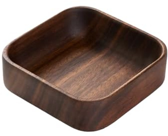 Genérico Cuencos de Madera | Contenedor Cuadrado para Servir Frutos Secos y Aperitivos,Cuenco Para Frutos Secos - para Entrantes, Salsas, Caramelos, Postres, Frutas, Condimentos, Hummus, Cerezas