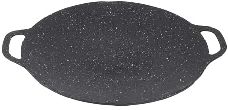 RiToEasysports Bistecchiera, Piastra Rotonda in Lega di Alluminio da 11,4 Pollici con Rivestimento Antiaderente per Barbecue da Campeggio all'aperto, Grigliate e Cucina Interna