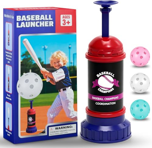 Tulywood Baseball Training Tee Popper,Pop Up Baseball Trainer,Hitting Tee for Perfect Swings,Batting Machine for Practicing Hitting Without a Pitcher