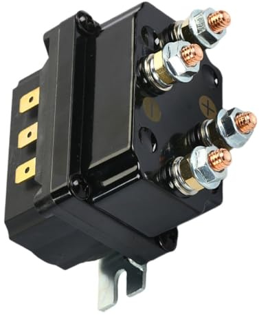 HANABASS Elektrisches Windenrelais 250 A 12 V Fahrzeugwindenrelais mit Kurzer Säule für Offroad Seilwinden ATV SUV