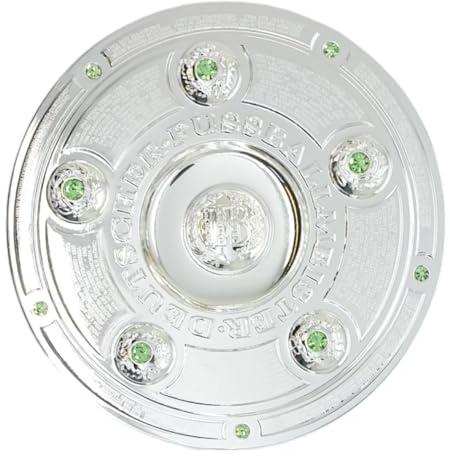 Bundesliga Meisterschale Replika 2025/2026, Offizielles Lizenzprodukt 70mm, Miniatur-Trophäe mit Gravur, Detailgetreu aus Zamak, Inkl. Display Ständer, Sammlerstück, Geschenkidee für Männer