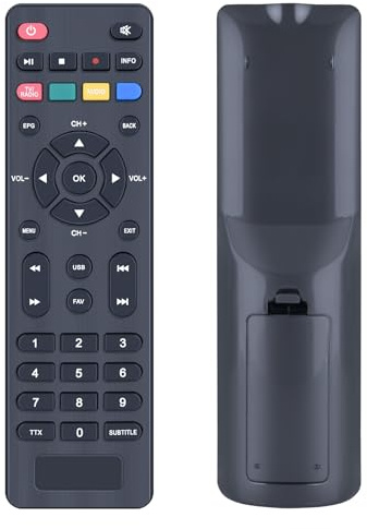 WKOLF Telecomando di ricambio, compatibile con decoder terrestre digitale TeleSystem TS6815 T2HEVC DVB-T2 HEVC HD HDR HLGC, non adatto per altri modelli