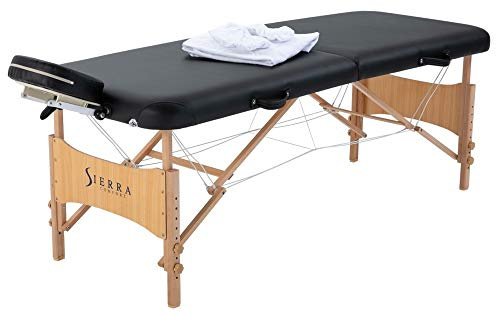 SIERRA COMFORT All-Inclusive Portable Massage Table (Black), SC-901, 27.95D x 72.05W x 33.07H