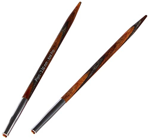 Prym 223371 rundstickad nålspetsar NATURAL kort 8,7 cm 3,50 mm