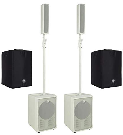 2 x RCF J8 Bianco Active Speaker System Column Array 1400W inc. Coperture