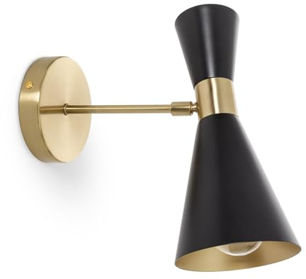 LEDKIA Lampada da Parete Jigger Nero