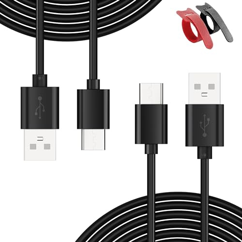 GAMSURFING Schnellladekabel, 3 m, USB-C-Kabel-Kombination, kompatibel mit Xbox Series X/S, PS5 Controller, Switch Pro, Steam Deck und Samsung Galaxy, 2 Stück