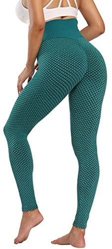 Merlvida Sportleggings, dam, hög midja, anti-cellulit, push-up, leggings, ogenomskinliga med magkontroll – mjuka elastiska yogabyxor, sportbyxor dam, smala sportleggings, boom booty-leggings för