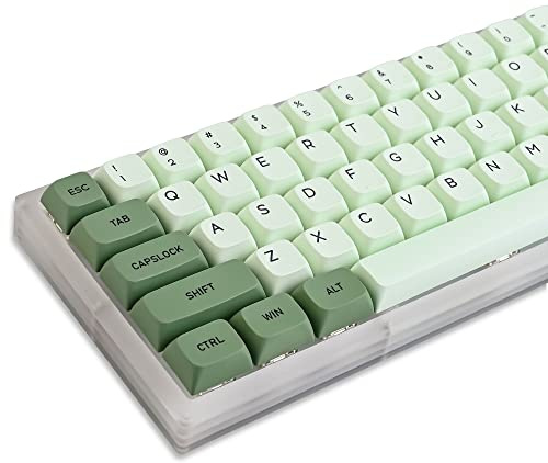 Ussixchare Tangentkåpor, matcha, PBT, 122-tangentkåpor, grönt tangentkåpeset för spel, XDA-profil, färg-sublimeringsteknik, ANSI-layout för MX-tangentbord (matcha, engelsk layout), (svenskt layout