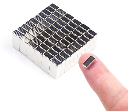 Deryun 60Pack Rectangular Neodymium Magnets: Small Strong Strips, Premium Quality, Anti-scratch, Multi-use