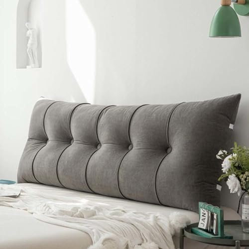 YWQJL Rückenstützkissen Rückenkissen Sofa Lesekissen Für Bett Und Sofa Lendenwirbelkissen Abnehmbarer Bezug Wandpolster Sofa Kissen Große Bettsitzkissen,B-120x20x50cm