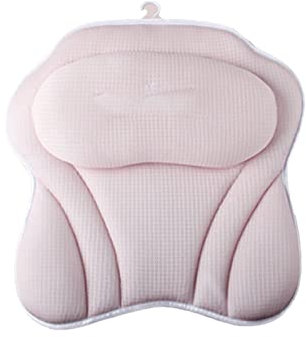 BLuVLy Weiches und griffiges Badekissen mit Saugnapf – Rosa