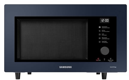 Samsung MC32DB7746KDE1 Bespoke Mikrowelle mit Grill und Heißluft, 32 l, 900 W, Smart Control, AirFry, Power Defrost, Healty Steam, Clean Navy