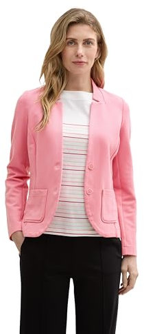 TOM TAILOR Damen 1038703 Basic Ottoman Blazer mit Taschen, 15116 - Bright Rose, S