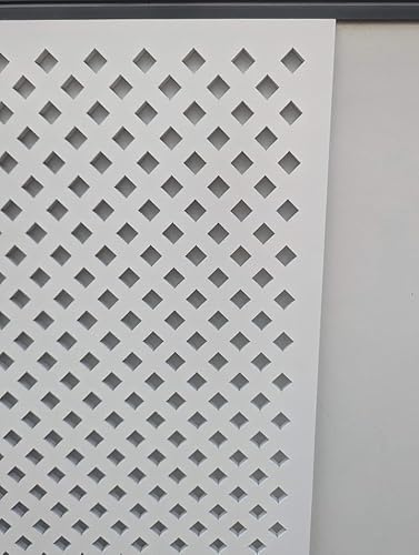 Wooden mesh laser cut in 3mm thick mdf decorative panel for radiator covers, partition walls and home made cabinets (various sizes) Diamond pattern (D7). Made in the UK (Unprimed, 620mm x 300mm)