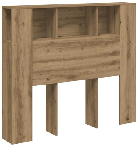 vidaXL Cabecero Armario Madera ingeniería Roble Artisan 120x19x104,5cm