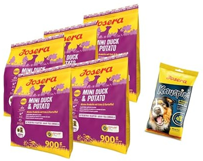 Josera | Mini Duck & Potato 5 x 900g + Knuspies 150g | Hundefutter & Hundesnack