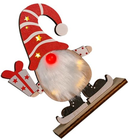 Cabilock Holzwichtel Mit Sternschild-beleuchtung Weihnachtsdeko Tischdekoration Innenbeleuchtung Für Weihnachtsfeiern