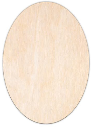 Creative Deco Personalisierte Holzscheiben Anhänger | Oval | 5-100 cm | aus Sperrholz oder MDF Holzplättchen Holzdeko Wand Deko | Lasergeschnittene Sperrholzausschnitte für Decoupage, zum Basteln