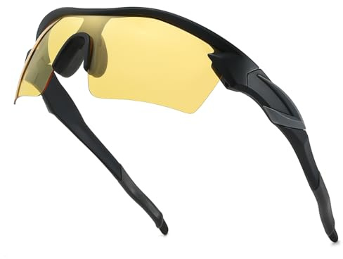 LVIOE Sport-Nachtfahrbrille, Polarisiert, Blendfrei, Ultraleicht, Hohe Leistung, Scharfe Sicht bei schlechten Lichtverhältnissen