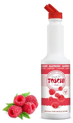Toschi® | Lampone Preparato per Bevande Base Succo e Purea Lampone | Sciroppo Analcolico per Miscelazione Ideale Cocktails e Long Drink - 1 x 1 Litro