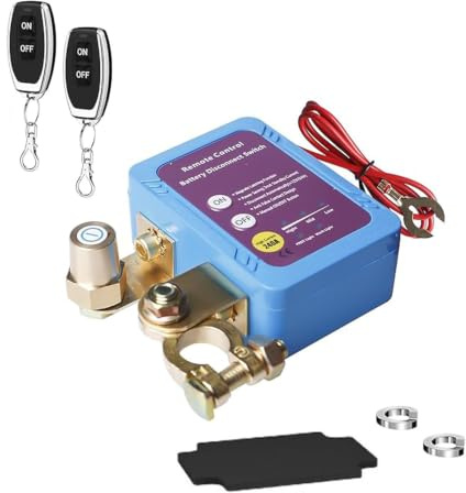 Drahtloser Ferngesteuerter Auto Trennschalter, 12V 240A Remote Batterietrennschalter mit Fernbedienung, Automatische Abschaltung Schalter, Batterie Kill Switch Anti-Diebstahl für Auto Boot LKW RV ATV