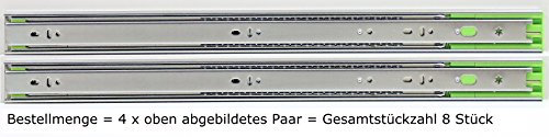 Schubladenschienen Schubladenauszüge Teleskopauszüge Selbsteinzug Dämpfer Vollauszug Softclose Längen in 250,300,350,400,450,500,550,600,650,700mm,Höhe 45mm,Länge 550mm,1-8 Paare,4 Paar=8 Stück