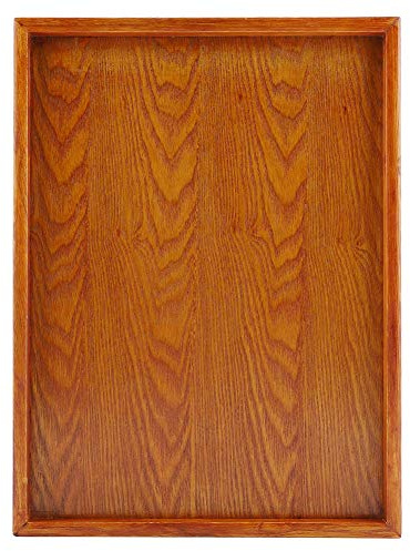 Bandeja de madera, madera maciza Vajilla rectangular Bandeja de servicio Plato de fruta Plato de té Bocadillos Plato de almacenamiento de comida Plato de mesa de restaurante para el hogar (36*27cm)