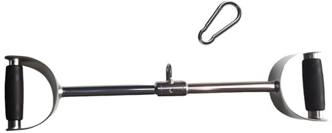 yuhqc LAT Pull Down Bar Press Down Bar Cable Machine Attachment Multi Gym Attachment Solid Steel Tricep V-Bar (24 Inch)