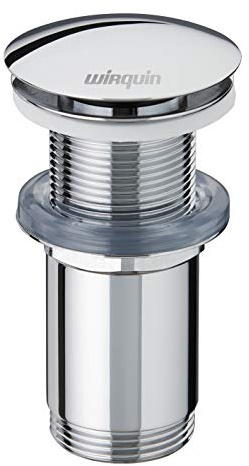 Wirquin 30723413 Bonde de lavabo laiton design avec corps de bonde, chromé