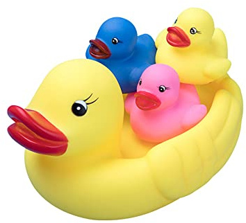 Bath Duck Toys Rubber Ducks Family Squeak and Float Duckies Baby Shower Toy Party Decoration for Toddlers Boys Girls (Colorful Duck Family)