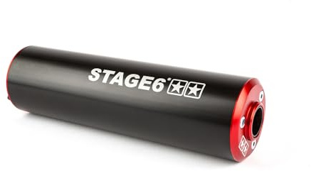 Endschalldämpfer Stage6 50-80cc Montage links rot/schwarz