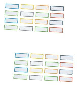STOBOK 32stücke Magnetische Namensetiketten Abwischbare Eva Kühlschrankaufkleber Wiederverwendbare Beschriftungssticker Für Notizen Und Mitteilungen Blumenmuster