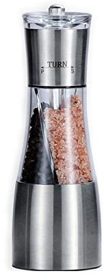 Salt and Pepper Grinder Pepper and Salt Grinder 2 in 1 - Dual Mill Shaker with Adjustable Coarseness by Ceramic Rotor Refillable Salt & Peppercorn Shakers (Color : Pack of 1)