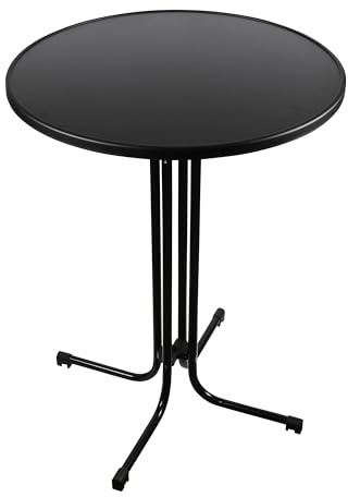 goodsforbusiness Stehtisch Partytisch anthrazit rund 80x107cm | Stabiler Bistrotisch Biergartentisch Bartisch Holzwerkstoff beschichtet, robustes Metallgestell klappbar