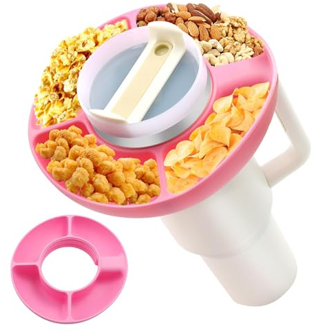 Pgtc Stanley Cup 30 oz/40 oz Snackskål - Återanvändbar Nonpareil Snackbricka Med Stor Kapacitet 880ml/1200ml Med Handtag - Tillbehör Snackring (30 oz Rosa)