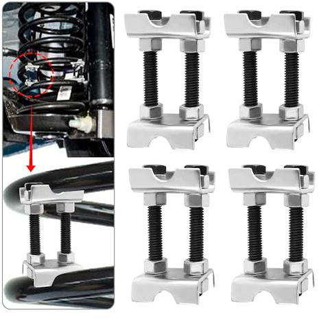 4PCS Coil Spring Spacer,2 Way Adjustable Coil Spring Compressor Tool Keep Springs Aligned & Shock Absorber,Automotive Strut Spring Compressor Suitable for Cars,SUVs,Trucks (4PCS)